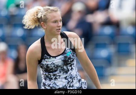 Katerina Siniakova Tennis - Katerina Siniakova della Repubblica ceca in azione durante la natura Valley Classic in Birmingham Foto Stock