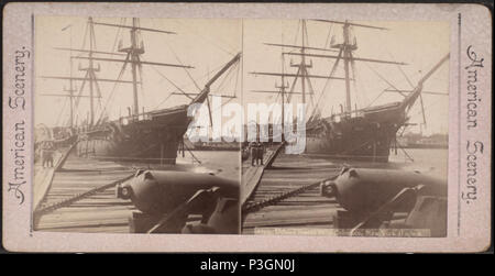 339 Stati Uniti nave Colorado, il porto di New York, da Robert N. Dennis raccolta di vista stereoscopica Foto Stock