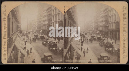 . Fino Broadway dal Metropolitan Hotel. Copertura: 1860?-1925. Elemento digitale pubblicata 6-14-2006; aggiornato 6-25-2010. 339 fino Broadway dal Metropolitan Hotel, da Rau, William Herman, 1855-1920 Foto Stock