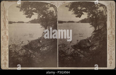 . View near perso il canale. Titolo alternativo: scenario tra le mille isole sul fiume San Lorenzo. Creato: ca. 1880. Copertura: [ca. 1880]. Elemento digitale pubblicata 3-9-2006; aggiornato 2-11-2009. 351 View near perso il Canale, Monroe, George H. --(Hibbard), 1851-1916 Foto Stock