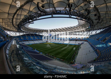 Una vista generale di Volgograd Arena prima del 2018 della Coppa del Mondo FIFA Gruppo G match tra la Tunisia e l'Inghilterra a Volgograd Arena il 18 giugno 2018 a Volgograd, Russia. (Foto di Daniel Chesterton/phcimages.com) Foto Stock