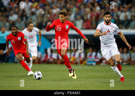 Il dele Alli di Inghilterra durante il 2018 Coppa del Mondo FIFA Gruppo G match tra la Tunisia e l'Inghilterra a Volgograd Arena il 18 giugno 2018 a Volgograd, Russia. (Foto di Daniel Chesterton/phcimages.com) Foto Stock