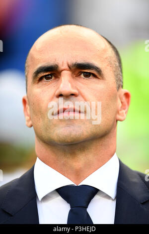 18 giugno 2018, Russia, Sochi: Calcio: World Cup, stadio preliminare, Gruppo G: Belgio vs Panama a Sochi Stadium. Belgio del capo allenatore Roberto Martinez Montoliu prima del gioco. Foto: Marius Becker/dpa Foto Stock