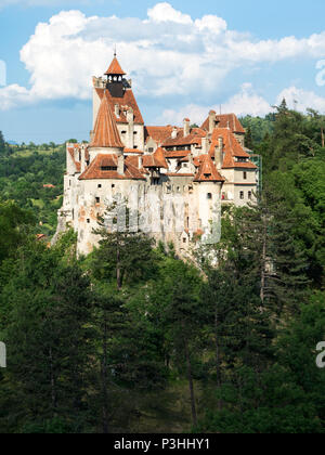 Castello di Bran, comunemente noto come 'Dracula Castello dell', Transilvania, Romania Foto Stock