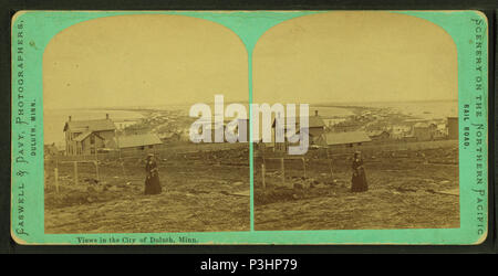 . Vista della città di Duluth, Minn. Titolo alternativo: Scene del Pacifico settentrionale rail road. Copertura: 1869?-1885?. Fonte Imprint: 1869?-1885?. Elemento digitale pubblicata 3-9-2006; aggiornato 2-13-2009. 370 viste nella città di Duluth, DCIM, da Caswell &AMP; Davy Foto Stock