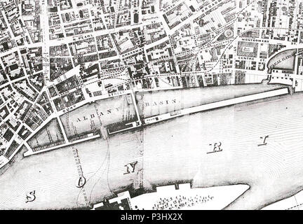 . Inglese: Mappa di Albany, New York, Stati Uniti evidenziando il bacino di Albany. 27 giugno 2010, 23:39 (UTC). 1857 Mappa di Albany Edit.jpeg: E. Giacobbe, C.E. lavoro derivato: upstateNYer 1 Albany Basin 1857 Foto Stock