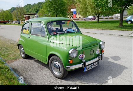 "Zastava 750' una supermini city car realizzata da il serbo auto maker Zavod Crvena Zastava di Kragujevac realizzato sotto licenza da 1962. Era una versione di Foto Stock