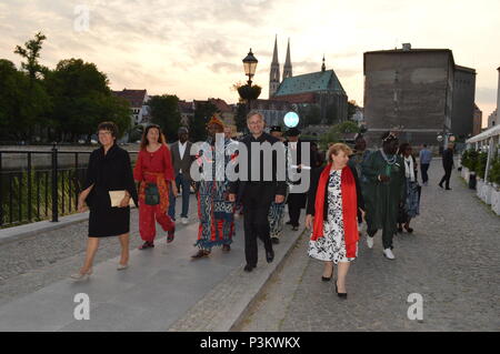 Re del Camerun visita goerlitz e zgorzelec Foto Stock