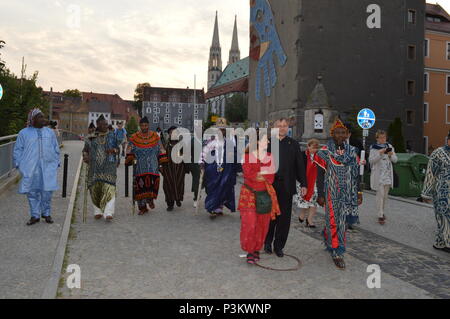 Re del Camerun visita goerlitz e zgorzelec Foto Stock