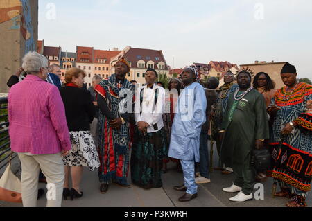 Re del Camerun visita goerlitz e zgorzelec Foto Stock