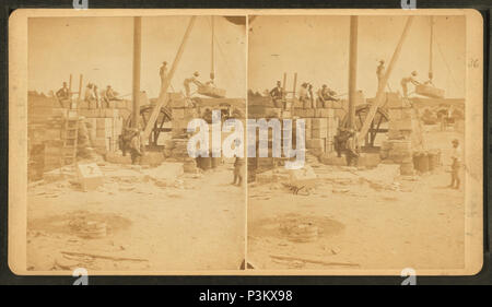 41 Boston opere idriche, Sudbury River condotto, 1876, DIVISIONE III, Sezione 12, Fuller, Brook rifiuti weir, da Barritt, William, b. ca. 1822 Foto Stock