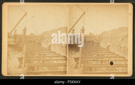 41 Boston opere idriche, Sudbury River condotto, 1876, DIVISIONE III, Sezione 12, lenzuola di trincea ( ) pesante sabbia taglio, da Barritt, William, b. ca. 1822 Foto Stock