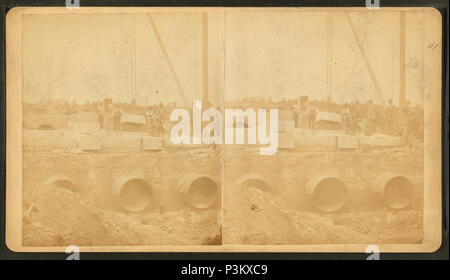 41 Boston opere idriche, Sudbury River condotto, 1876, DIVISIONE III, west camera a sifone, che mostra 48" le tubazioni per il sifone, da Barritt, William, b. ca. 1822 Foto Stock