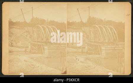 41 Boston opere idriche, Sudbury River condotto, 1876, Sezione 10, Waban Valley bridge, vista di centraggio arco "B", da Barritt, William, b. ca. 1822 Foto Stock