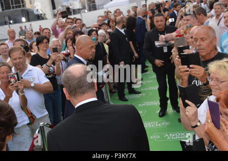 A DRESDA, GERMANIA - Giugno 08, 2018: S.A.R. il Principe Alberto II di Monaco durante la cultura europea Awards Foto Stock