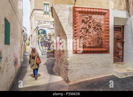 Grottaglie (Italia) - La città in provincia di Taranto Puglia, Italia meridionale, famosa per la ceramica artistica. Qui il suggestivo centro storico Foto Stock