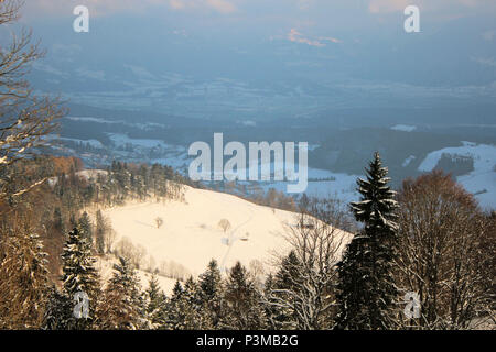 Bel paesaggio di Swiitzerland durante il periodo invernale Foto Stock