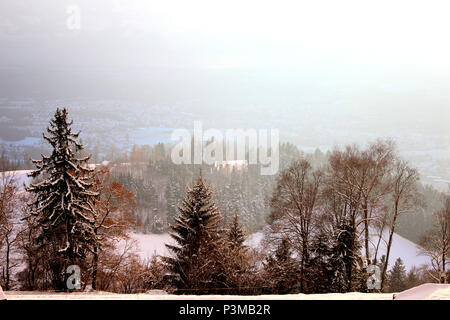 Bel paesaggio di Swiitzerland durante il periodo invernale Foto Stock