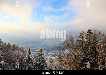 Bel paesaggio di Swiitzerland durante il periodo invernale Foto Stock