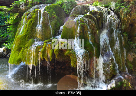 Close-up della famosa cascata Bigăr in Romania Foto Stock