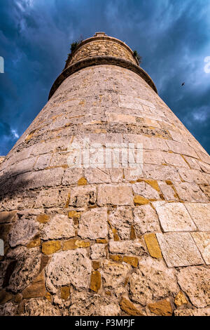 Italia Sardegna Cagliari Castello ( casteddu ) District gate di due Leoni ( porta dei due Leoni ) bastion Foto Stock