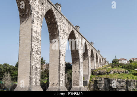 "Águas Livres' acquedotto a Lisbona, Portogallo Foto Stock