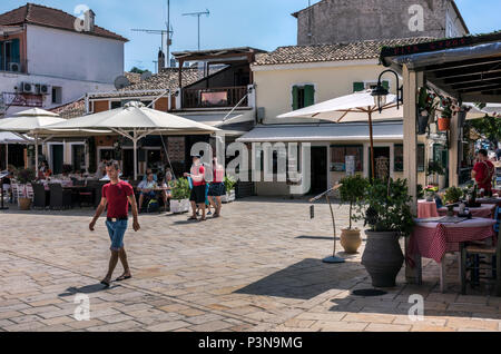 Ristoranti a Gaios, Paxos. Foto Stock