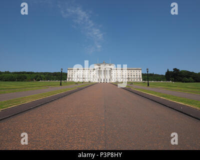 Gli edifici del Parlamento europeo (aka come Stormont) a Belfast, Regno Unito Foto Stock