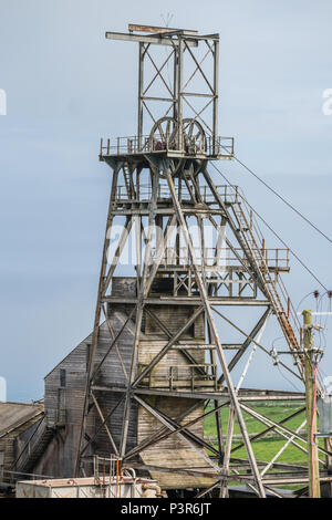 Stagno Geevor mine, uno dei più grandi preservato i miei siti nel Regno Unito, Cornish Mining Sito Patrimonio Mondiale Foto Stock