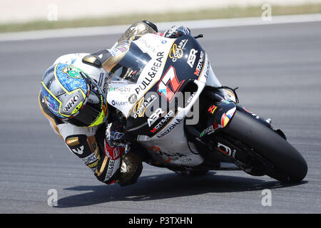 Montmelo, Catalunya, Spagna. 16 Giugno, 2018. Karel Abraham Karel di Repubblica Ceca e Angel Nieto Team compete durante Gran Premi Monster Energy de Catalunya (Gran Premio di Catalunya), MotoGP practrice libero, il 16 giugno 2018 presso la pista di Catalunya a Montmelò, vicino a Barcelona, Spagna Credito: Manuel Blondau/ZUMA filo/Alamy Live News Foto Stock