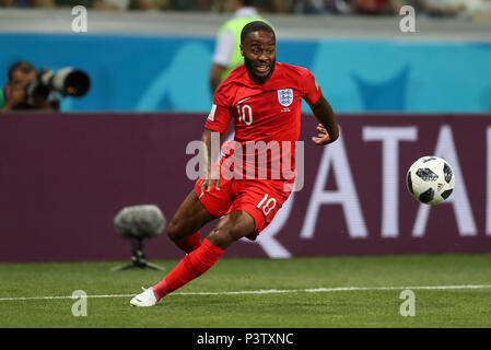 Volgograd, Russia. Xviii Jun, 2018. Raheem Sterling di Inghilterra durante il 2018 Coppa del Mondo FIFA Gruppo G match tra la Tunisia e l'Inghilterra a Volgograd Arena il 18 giugno 2018 a Volgograd, Russia. (Foto di Daniel Chesterton/phcimages.com) Credit: Immagini di PHC/Alamy Live News Foto Stock