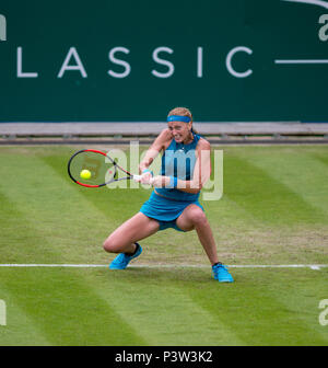 Edgbaston Priory Club, Birmingham, Regno Unito. 19 giugno 2018. Natura Valle Tennis classici; Petra KVITOVA (CZE) nella sua partita contro Johanna Konta (GBR) Credito: Azione Sport Plus/Alamy Live News Foto Stock