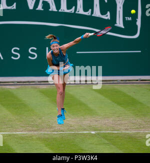 Edgbaston Priory Club, Birmingham, Regno Unito. 19 giugno 2018. Natura Valle Tennis classici; Petra KVITOVA (CZE) nella sua partita contro Johanna Konta (GBR) Credito: Azione Sport Plus/Alamy Live News Foto Stock