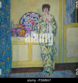 La camera gialla, Carl Frederick Frieseke, circa 1910, il Museo delle Belle Arti di Boston, Massa, Stati Uniti d'America, America del Nord Foto Stock