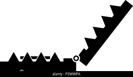 Icona di trappola di colore nero vettore I stile piatto semplice immagine Illustrazione Vettoriale