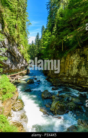 - Breitachklamm Gorge con il fiume nel sud della Germania Foto Stock