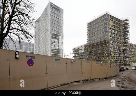 Berlino, Germania, Tour e totale Rohbau sede 50Hertz in Europacity in Heidestrasse in Berlin-Moabit Foto Stock