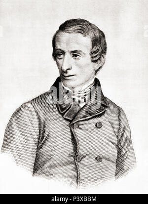 Giacomo Taldegardo Francesco di Sales Saverio Pietro Leopardi, 1798 - 1837. Filosofo italiano, poeta e saggista e filologo. Dopo una stampa contemporanea. Foto Stock