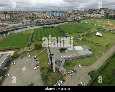 Imagem aérea do Centro de Treinamento Joaquim grava, fare Clube de futebol Sport Club Corinthians Paulista em São Paulo (SP). Foto Stock