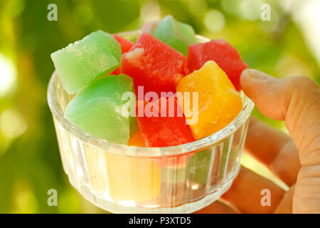 Frutta candita. Delizie turche. Foto Stock
