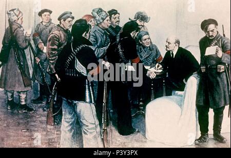 LENIN CON LOS BOLCHEVIQUES - 1917. Foto Stock