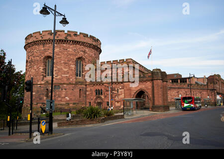 La cittadella ex crown court building west tower Carlisle Cumbria Inghilterra REGNO UNITO Foto Stock