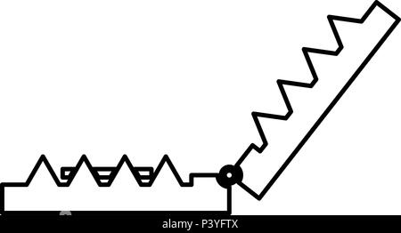 Icona di trappola di colore nero vettore I stile piatto semplice immagine Illustrazione Vettoriale