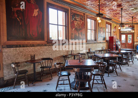 Interno del salone del palazzo in Fernandina Beach, Florida Foto Stock