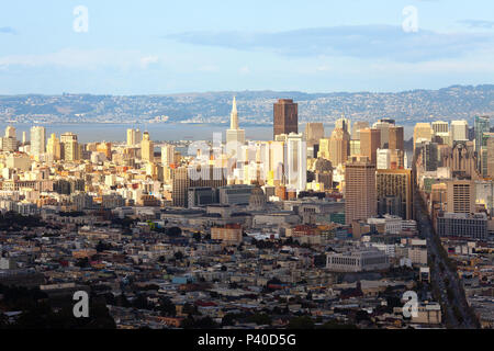 Vista panoramica, San Francisco, California, Stati Uniti d'America Foto Stock
