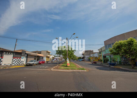 Rua Monteiro Lobato, em Ribeirão Preto, interior de São Paulo. Foto Stock