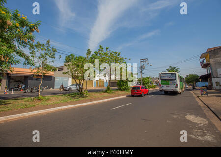 Rua Monteiro Lobato, em Ribeirão Preto, interior de São Paulo. Foto Stock
