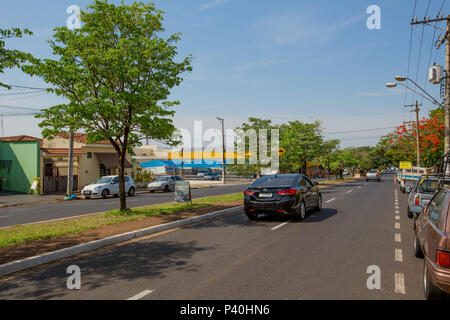 Rua Monteiro Lobato, em Ribeirão Preto, interior de São Paulo. Foto Stock