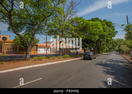 Rua Monteiro Lobato, em Ribeirão Preto, interior de São Paulo. Foto Stock