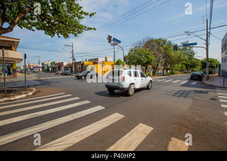 Rua Monteiro Lobato, em Ribeirão Preto, interior de São Paulo. Foto Stock